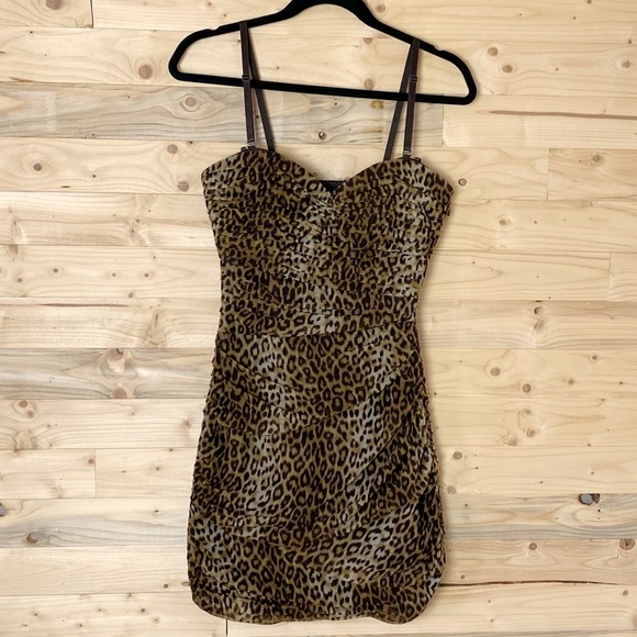 SOLD - BCBG MaxAzria Winnie Leopard Print Dress - Picture 2 of 14